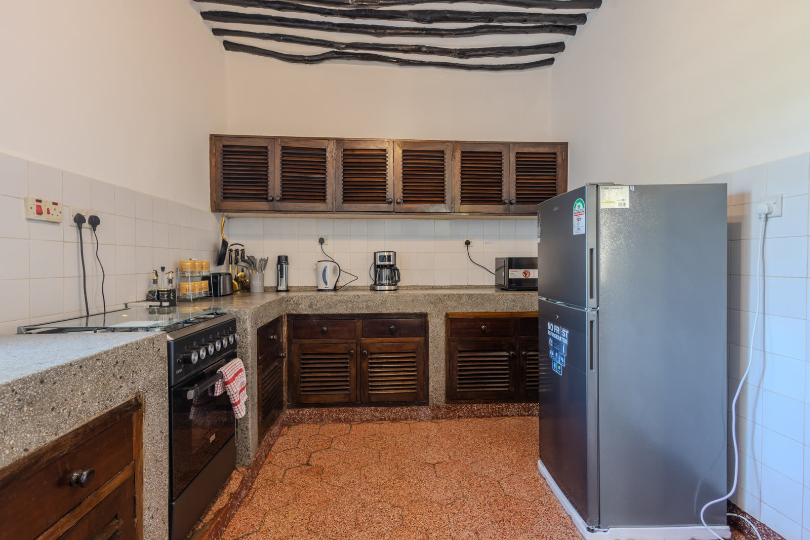 Fully equipped kitchen in the three-bedroom villa